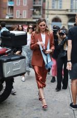 OLIVIA PALERMO Arrives at Max Mara Show at Milan Fashion Week 09/19/2019