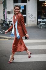 OLIVIA PALERMO Arrives at Max Mara Show at Milan Fashion Week 09/19/2019