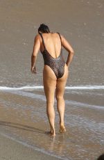 PAULA PATTON in Swimsuit on the Beach in Malibu 09/23/2019