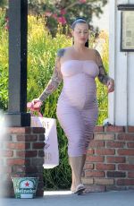 Pregnant AMBER ROSE Out in Studio City 09/01/2019