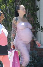 Pregnant AMBER ROSE Out in Studio City 09/01/2019