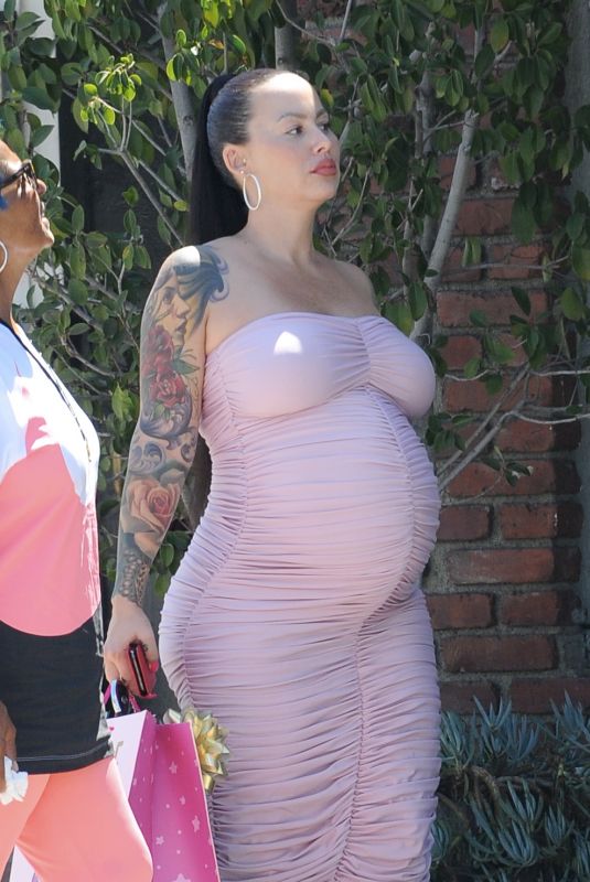 Pregnant AMBER ROSE Out in Studio City 09/01/2019