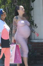 Pregnant AMBER ROSE Out in Studio City 09/01/2019