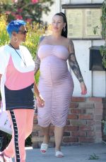 Pregnant AMBER ROSE Out in Studio City 09/01/2019