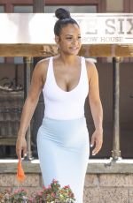 Pregnant CHRISTINA MILIAN at Farmers Market in Los Angeles 09/07/2019