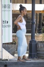 Pregnant CHRISTINA MILIAN at Farmers Market in Los Angeles 09/07/2019
