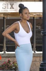 Pregnant CHRISTINA MILIAN at Farmers Market in Los Angeles 09/07/2019