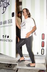 Pregnant CHRISTINA MILIAN at Her Beignet Box Food Truck in Los Angeles 09/04/2019