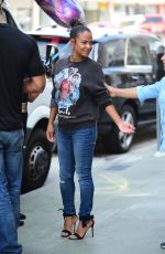 Pregnant CHRISTINA MILIAN at Her Beignet Box Truck in Studio City 09/19/2019