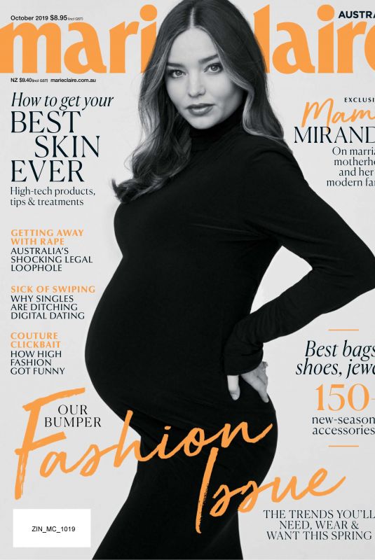 Pregnant MIRANDA KERR in Marie Claire Magazine, Australia October 2019