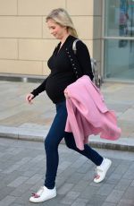 Pregnant RACHEL RILEY Leaves Media City in London 09/11/2019