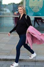Pregnant RACHEL RILEY Leaves Media City in London 09/11/2019