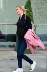 Pregnant RACHEL RILEY Leaves Media City in London 09/11/2019