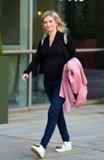 Pregnant RACHEL RILEY Leaves Media City in London 09/11/2019