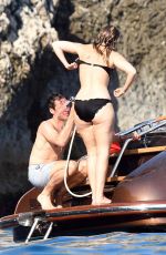 PRINCESS BEATRICE in Bikini at a Boat in Capri 09/13/2019