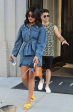 PRIYANKA CHOPRA and Nick Jonas Out with Their Dog in New York 08/31/2019