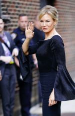 RENEE ZELLWEGER Arrives at Stephen Colbert Show in New York 09/25/2019