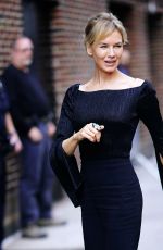 RENEE ZELLWEGER Arrives at Stephen Colbert Show in New York 09/25/2019
