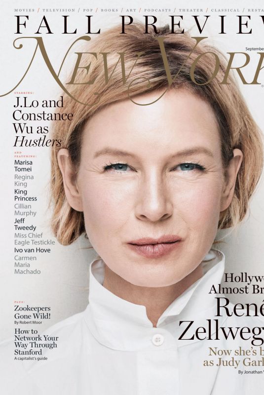 RENEE ZELLWEGER in New York Magazine, September 2019