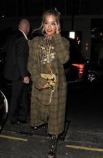 RITA ORA Leaves Chiltern Firehouse in London 09/18/2019