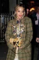 RITA ORA Leaves Chiltern Firehouse in London 09/18/2019