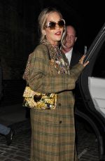 RITA ORA Leaves Chiltern Firehouse in London 09/18/2019
