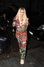 RITA ORA Leaves Her Apartment in London 09/26/2019