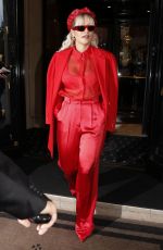 RITA ORA Leaves Her Hotel in Paris 09/29/2019