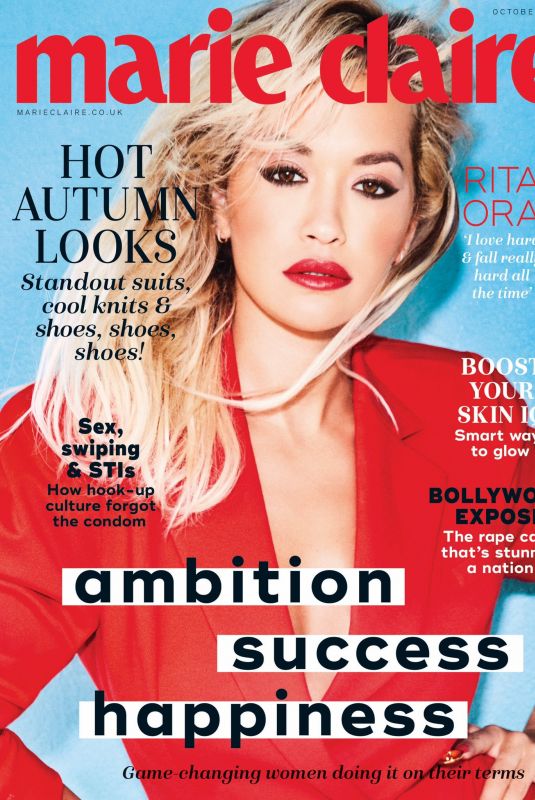 RITA ORA on the Cover of Marie Claire Magazine, UK October 2019