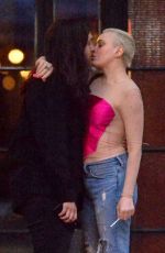 ROSE MCGOWAN Shares Kiss Outside Bowery Hotel in New York 09/14/2019