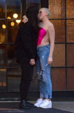 ROSE MCGOWAN Shares Kiss Outside Bowery Hotel in New York 09/14/2019