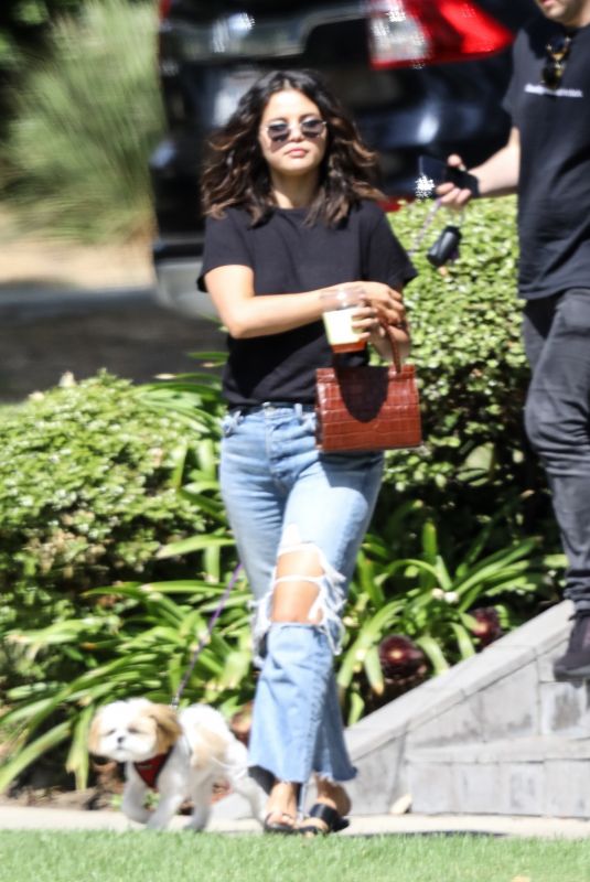 SELENA GOMEZ in Ripped Jeans Out in Los Angeles 09/11/2019