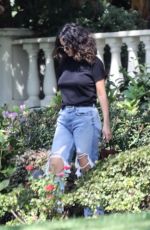 SELENA GOMEZ in Ripped Jeans Out in Los Angeles 09/11/2019