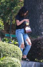 SELENA GOMEZ in Ripped Jeans Out in Los Angeles 09/11/2019