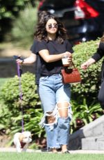 SELENA GOMEZ in Ripped Jeans Out in Los Angeles 09/11/2019