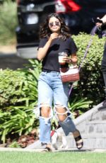 SELENA GOMEZ in Ripped Jeans Out in Los Angeles 09/11/2019