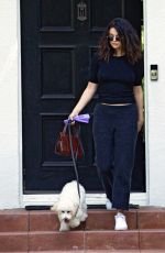 SELENA GOMEZ Out with Her Dog in Los Angeles 09/05/2019