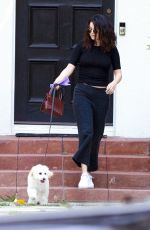 SELENA GOMEZ Out with Her Dog in Los Angeles 09/05/2019