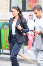 SHANINA SHAIK Out with Her Dog in New York 09/09/2019