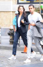 SHANINA SHAIK Out with Her Dog in New York 09/09/2019