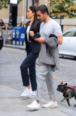 SHANINA SHAIK Out with Her Dog in New York 09/09/2019