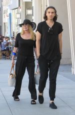 SHANNON TWEED and SOPHIE and Nick SIMMONS Out in Beverly Hills 08/30/2019