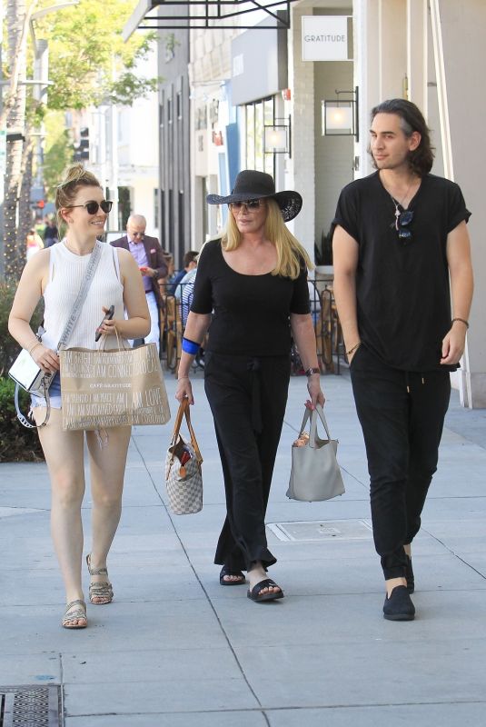 SHANNON TWEED and SOPHIE and Nick SIMMONS Out in Beverly Hills 08/30/2019