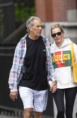 SIENNA MILLER and Her Father Edwin Miller Out with Their Dog in New York 09/06/2019