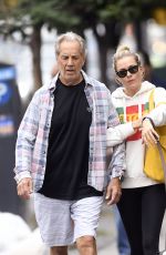 SIENNA MILLER and Her Father Edwin Miller Out with Their Dog in New York 09/06/2019