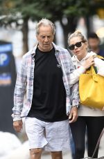 SIENNA MILLER and Her Father Edwin Miller Out with Their Dog in New York 09/06/2019