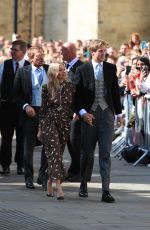 SIENNA MILLER Arrives Ellie Goulding and Caspar Jopling Wedding in London 08/31/2019
