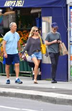 SIENNA MILLER in Demin Shorts Out in New York 09/05/2019