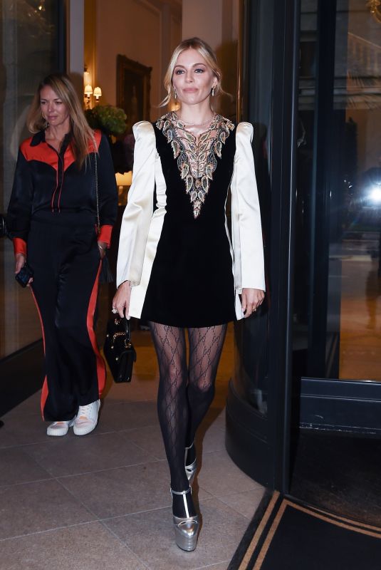 SIENNA MILLER Leaves Her Hotel at Milan Fashion Week 09/22/2019