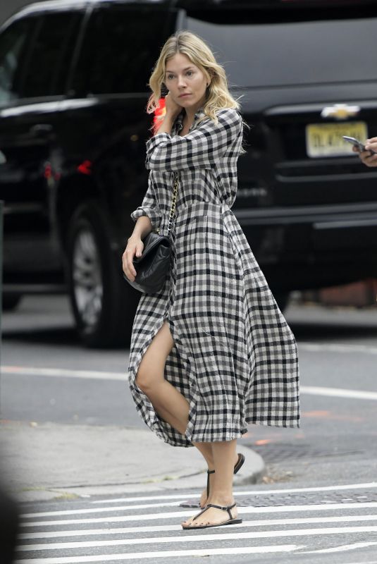 SIENNA MILLER Out in New York 09/16/2019